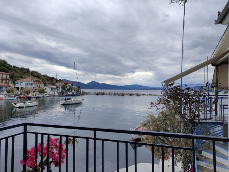 The balcony with sea view