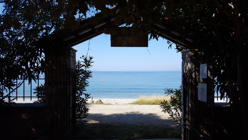 The beach infront of the property
