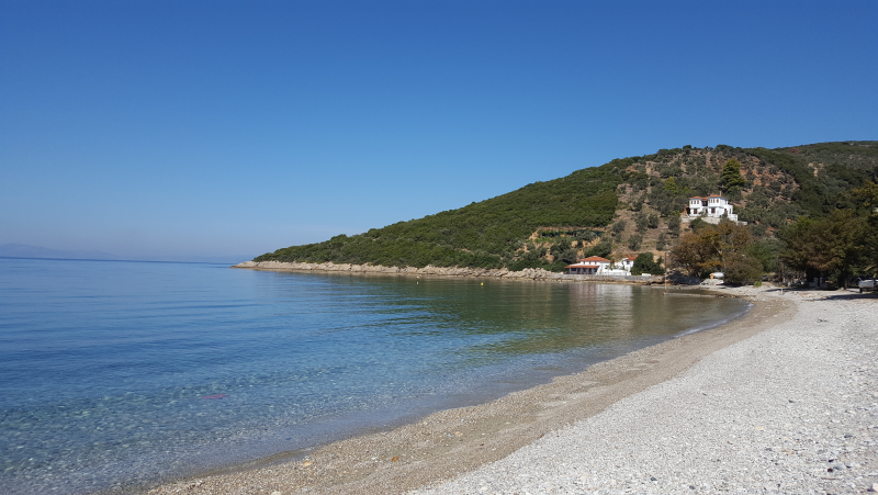 The beach infront of the property